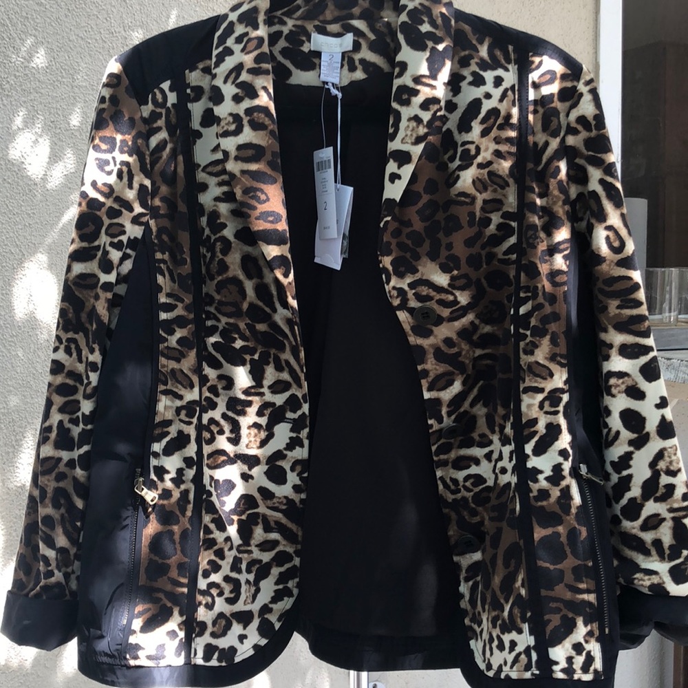 Animal print blazer